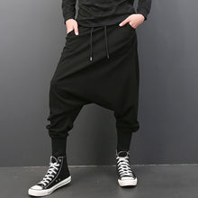 Load image into Gallery viewer, DOSIM Big Drop Crotch Men Hiphop Pants Baggy Harem Men Trousers Elastic Waist Joggers Sweatpants Dancing Pants 5XL Plus Size