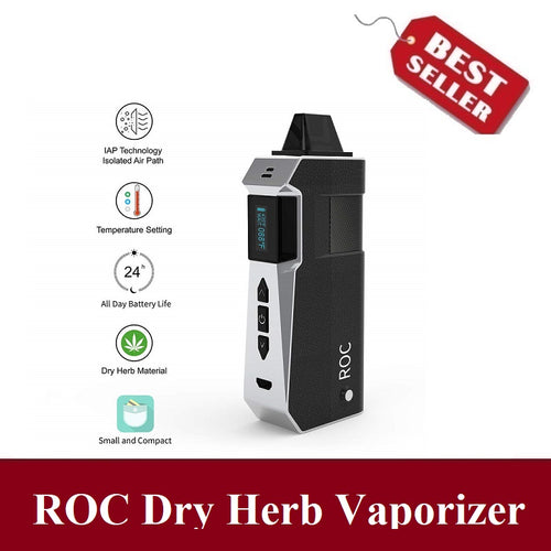 DOSIM Portable Herbal Electronic Cigarettes Dry Herb Vaporizer 2200mAh Battery Ceramic Heating Chamber  Temperature Control Vape Kit