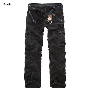 DOSIM 2019 High Quality Men's Cargo Pants Casual Loose Multi Pocket Military Pants Long Trousers for Men Camo Joggers Plus Size 28-40