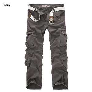 DOSIM 2019 High Quality Men's Cargo Pants Casual Loose Multi Pocket Military Pants Long Trousers for Men Camo Joggers Plus Size 28-40