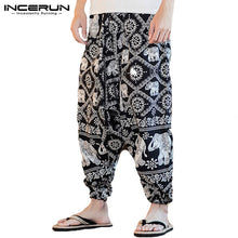 Load image into Gallery viewer, DOSIM 2019 Men Harem Pants Print Retro Drop Crotch Joggers Cotton Trousers Men Baggy Loose Nepal Style Men Casual Pants S-5XL