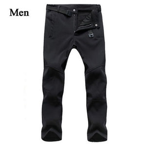 DOSIM Men's Warm Winter Pants For Men Stretch Wateproof Pants Mens Thermal Trousers Male Black Casual Work Pants Man AM054