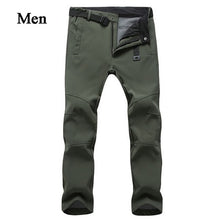 Load image into Gallery viewer, DOSIM Men&#39;s Warm Winter Pants For Men Stretch Wateproof Pants Mens Thermal Trousers Male Black Casual Work Pants Man AM054