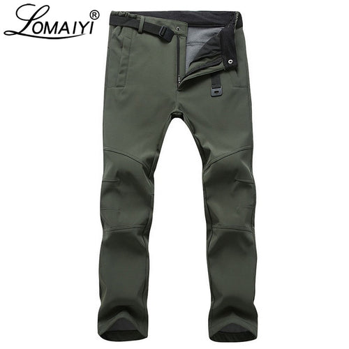 DOSIM Men's Warm Winter Pants For Men Stretch Wateproof Pants Mens Thermal Trousers Male Black Casual Work Pants Man AM054