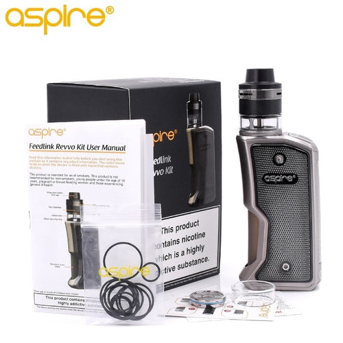 DOSIM Electronic Cigarette Squonk Aspire Feedlink Vape Kit with 7ML Silicone Bottle 510 Mod and 2ML Revvo Boost Tank Use 18650 Battery