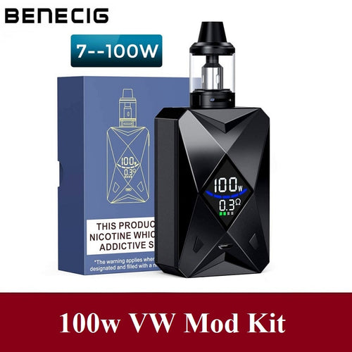 DOSIM Benecig Goblin 100w E-Cigarette Vape Kit 2000mAh Battery Box Mod With Sub Ohm Atomizer Tank Big E Smoker Electronic Cigarettes