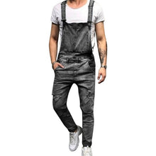 Load image into Gallery viewer, DOSIM US Size Men Ripped Denim Jumpsuit Overalls Jean Casual Suspenders Pants Men Fashion Hip Hop Jumpsuit Jean Bib Pant Streetwear