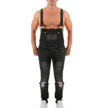 Load image into Gallery viewer, DOSIM US Size Men Ripped Denim Jumpsuit Overalls Jean Casual Suspenders Pants Men Fashion Hip Hop Jumpsuit Jean Bib Pant Streetwear
