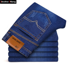 Load image into Gallery viewer, DOSIM Brother Wang Brand 2019 New Men&#39;s Slim Elastic Jeans Fashion Business Classic Style Skinny Jeans Denim Pants Trousers Male 102